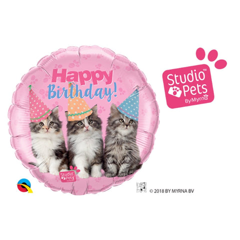 Buy Balloons Happy Birthday Cats Foil Balloon, 18 Inches sold at Balloon Expert