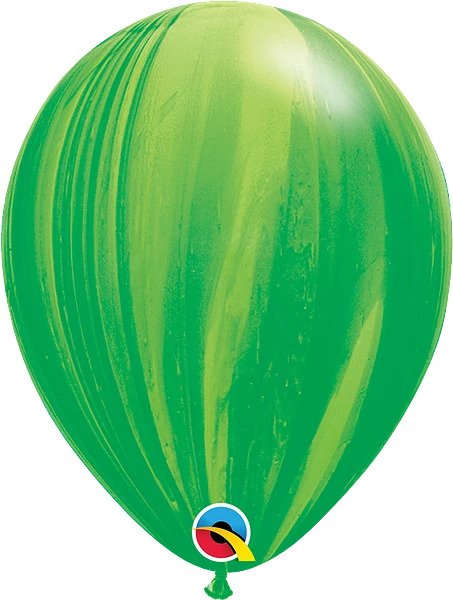 12" Green Agate Latex Balloon, Helium Inflated from Balloon Expert