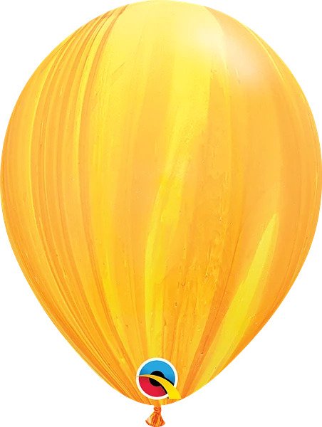 12" Yellow Agate Latex BalloonHelium Inflated from Balloon Expert