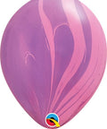 12" Pink and Violet Agate Latex Balloon, Helium Inflated from Balloon Expert
