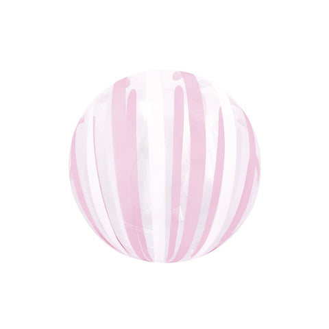 Buy Balloons Stripe Bubble Balloon, Pink & White, 18 Inches sold at Balloon Expert