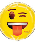 Buy Balloons Emoji Wink Foil Balloon, 18 Inches sold at Balloon Expert