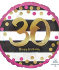 Buy Balloons 30th Pink And Gold Confetti Foil Balloon, 18 Inches sold at Balloon Expert
