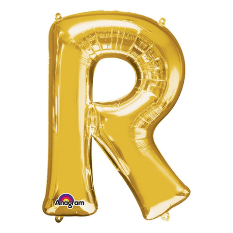Buy Balloons Gold Letter R Foil Balloon, 32 Inches sold at Balloon Expert