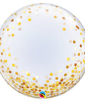 Buy Balloons Gold Dots Clear Bubble Deco. Balloon sold at Balloon Expert