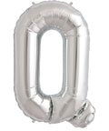 Buy Balloons Silver Letter Q Foil Balloon, 16 Inches sold at Balloon Expert