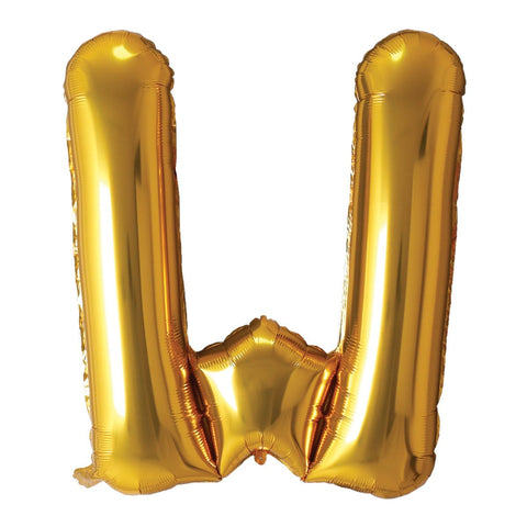 Buy Balloons Gold Letter W Foil Balloon, 34 Inches sold at Balloon Expert
