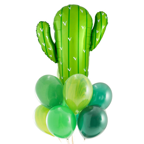 Green Cactus Balloon Bouquet
