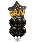 Black Grad Balloon Bouquet Graduation
