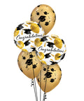 Gold Congratulations Balloon Bouquet Graduation