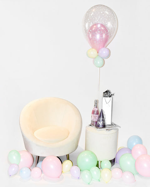 Pastel Birthday Balloon Centerpiece