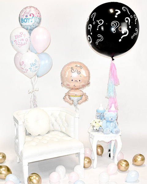 Ballons à l'hélium bleus Gender Reveal Decoration Décoration de Fête Ballon  BabyShower | bol