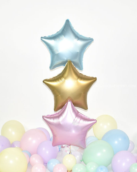 Blue Pink And Gold - Star Balloon Bouquet Girls Birthday
