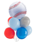 Blue Red & Silver Baseball Balloon Bouquet