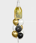 Black Gold And White - Champagne Retirement Balloon Bouquet