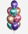 Chrome Pink Purple Green And Copper Balloon Bouquet Bouquets