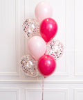 Shades of Pink - Confetti Balloon Bouquet - Set of 10 balloons