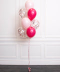 Shades of Pink - Confetti Balloon Bouquet - Set of 10 balloons, second image