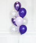Purple and Lilac - Confetti Balloon Bouquet