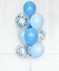Shades of Blue - Confetti Balloon Bouquet