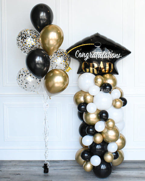 Arrangement de ballons avec bonbons Graduation – La P'tite Maison Jaune