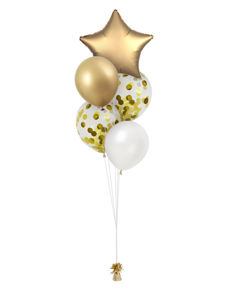 Confetti Foil Balloon Bouquet - 5 Balloons