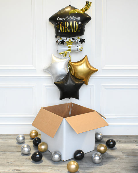 Congratulations Grad Balloon Bouquet Surprise Box
