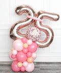 Pink and Blush - Double Digit Balloon Column 