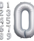 Frosty White Number Balloon, 34 Inches from Balloon Expert