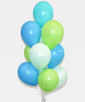 Green Teal And Carribean Blue Balloon Bouquet Boys Birthday