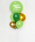 Green And Gold - Personalized Jumbo Balloon Bouquet Bouquets
