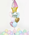 Ice Cream Balloon Bouquet - Pastel Pink Purple Mint Blue Yellow Girls Birthday
