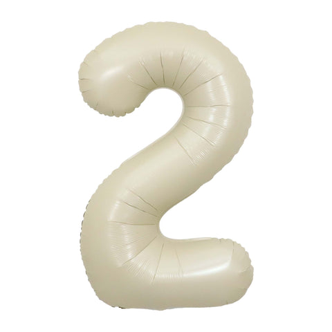 Ivory Number Balloon, 34 Inches