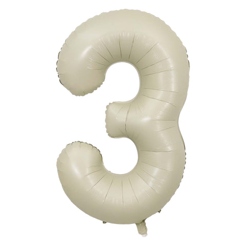 Ivory Number Balloon, 34 Inches