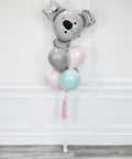 Koala Balloon Bouquet - Pink Mint And Grey Girls Birthday