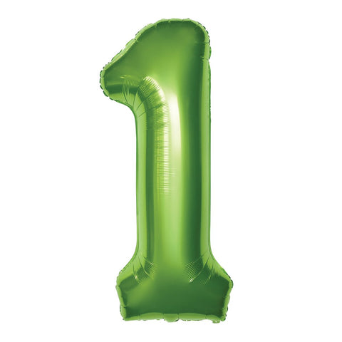 Green Number Balloon, 34 Inches