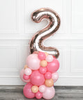 Number Balloon Column - Candy Pink Pastel Blush Columns