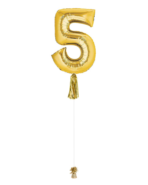 Number Balloon with Tassel