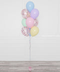  Pastel Rainbow Confetti Balloon Bouquet, 10 Balloons from Balloon Expert