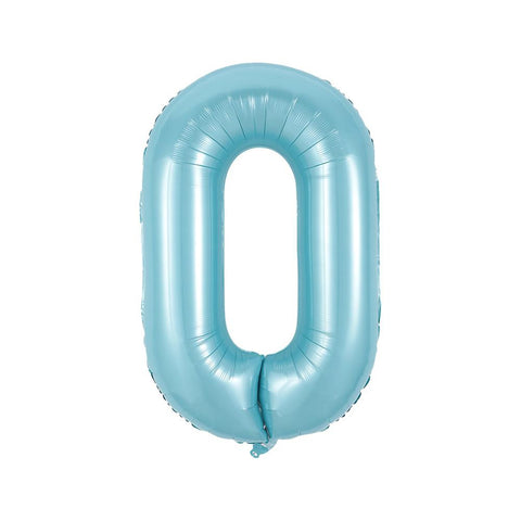 Ballon chiffre bleu pastel, 34 pouces