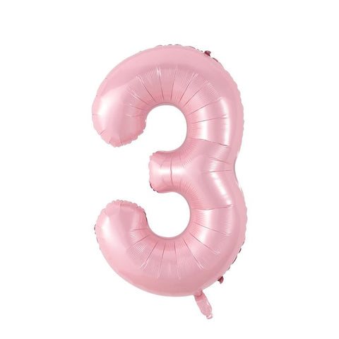 Pastel Pink Number Balloon, 34 Inches