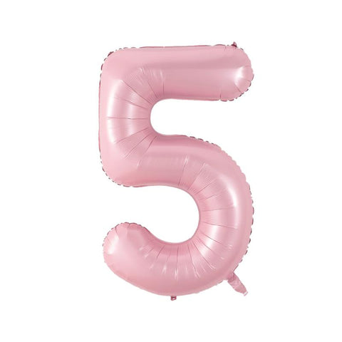 Pastel Pink Number Balloon, 34 Inches