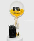 Gold - Personalized Bubble Balloon Filled with Balloons, helium inflated from balloon expert