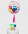 Pink Rainbow - Personalized Bubble Balloon Filled with Balloons, helium balloons from Balloon Expert