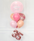 Pink And Blush - Personalized Jumbo Balloon Bouquet With 16 Number