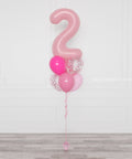 Pink and Fuchsia Number Confetti Balloon Bouquet, 7 Balloons  from Balloon Expert