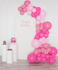 Pink and Fuchsia Balloon Garland, 12 feet long from Balloon Expert