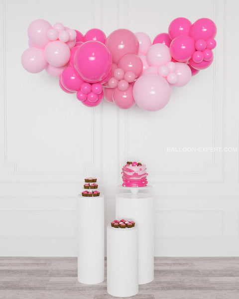 Pink and Fuchsia Balloon Garland, 6 ft from Balloon Expert