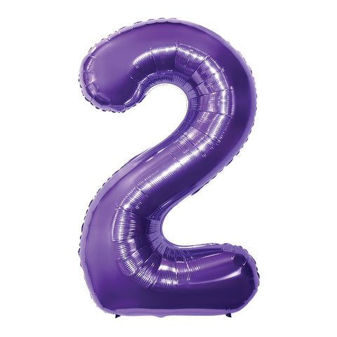 Ballon chiffre violet, 34 pouces