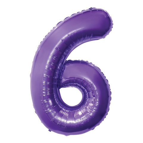 Purple Number Balloon, 34 Inches